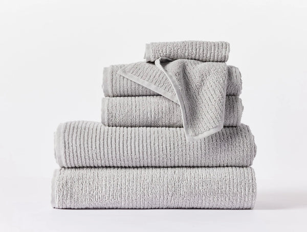 Temescal Ribbed Towels Towels Coyuchi Wash Cloth Seal 