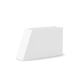 Tessellate Slope Recycled Planter Planters Loll Designs Cloud White 18" Tall Slim 8" Wide
