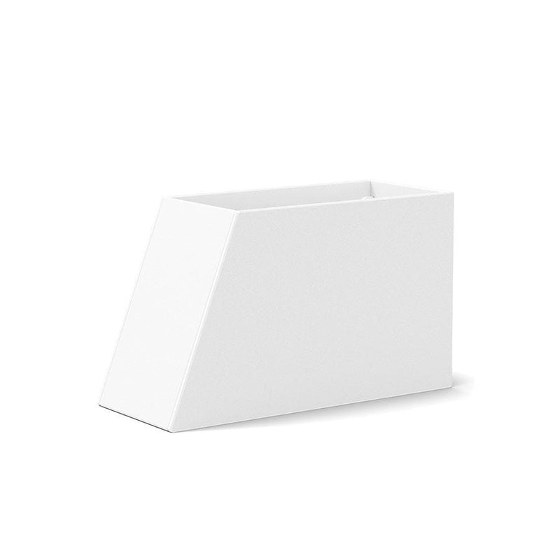 Tessellate Slope Recycled Planter Planters Loll Designs Cloud White 18" Tall Standard 12" Wide