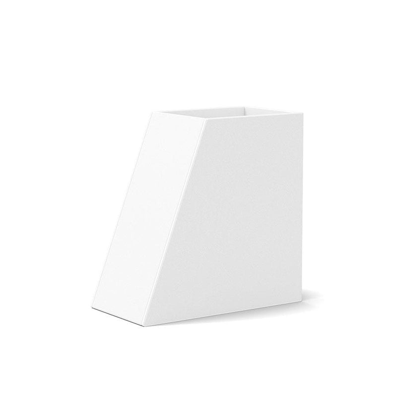 Tessellate Slope Recycled Planter Planters Loll Designs Cloud White 24" Tall Standard 12" Wide