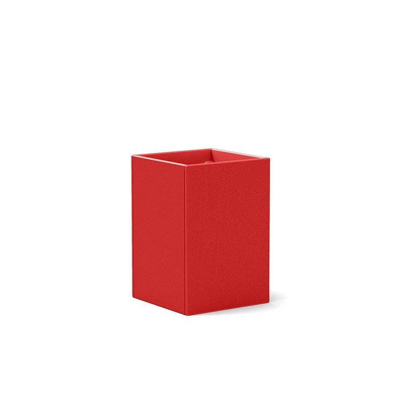 Tessellate Square Recycled Planter Planters Loll Designs Apple Red 18" Tall 