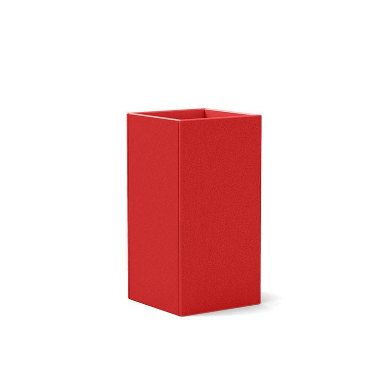 Tessellate Square Recycled Planter Planters Loll Designs Apple Red 24" Tall 
