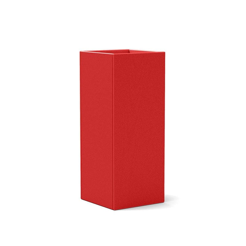 Tessellate Square Recycled Planter Planters Loll Designs Apple Red 30" Tall 