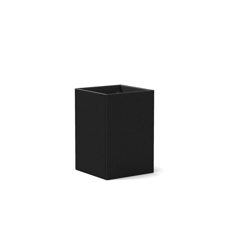 Tessellate Square Recycled Planter Planters Loll Designs Black 18" Tall 