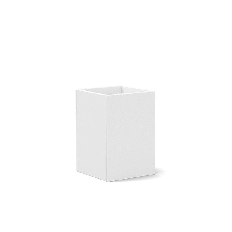 Tessellate Square Recycled Planter Planters Loll Designs Cloud White 18" Tall 
