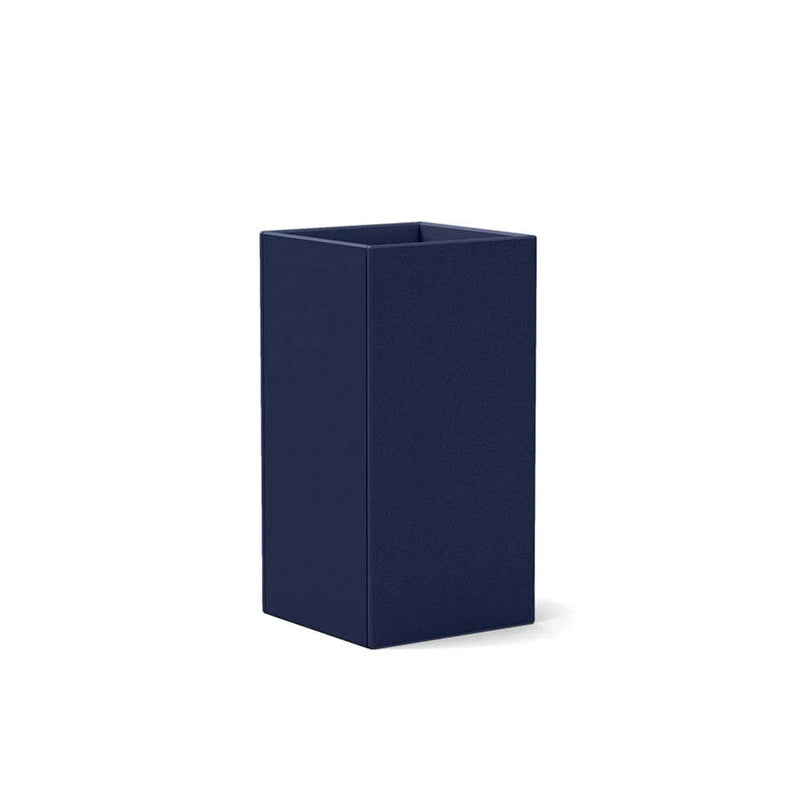 Tessellate Square Recycled Planter Planters Loll Designs Navy Blue 24" Tall 