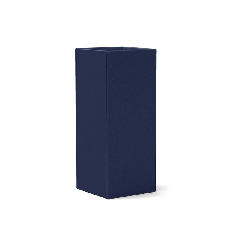 Tessellate Square Recycled Planter Planters Loll Designs Navy Blue 30" Tall 