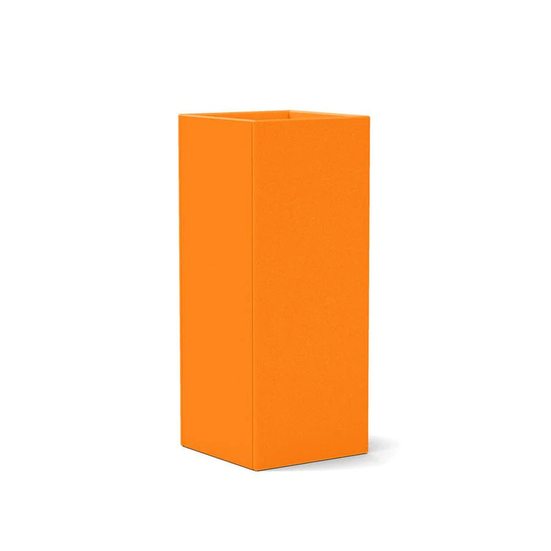 Tessellate Square Recycled Planter Planters Loll Designs Sunset Orange 30" Tall 