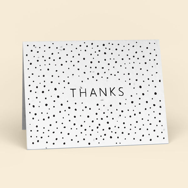 Thanks Dots Plantable Cards - 10 Pack Greeting Cards Cute Root 
