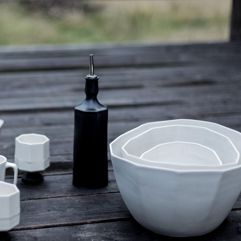 The Bright Angle Elixir Olive Oil Bottle - Silk White Tableware The Bright Angle 