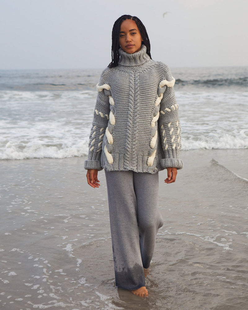 The Knotty Ones Barbora: Dove Grey Wool Turtleneck Wool Turtleneck The Knotty Ones 