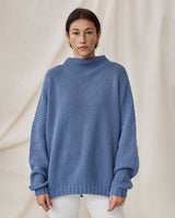 The Knotty Ones Laumės: Baltic Blue Merino Wool Sweater Merino Wool Sweater The Knotty Ones 