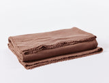 Topanga Matelasse Blanket Blankets Coyuchi Full / Queen Redwood 