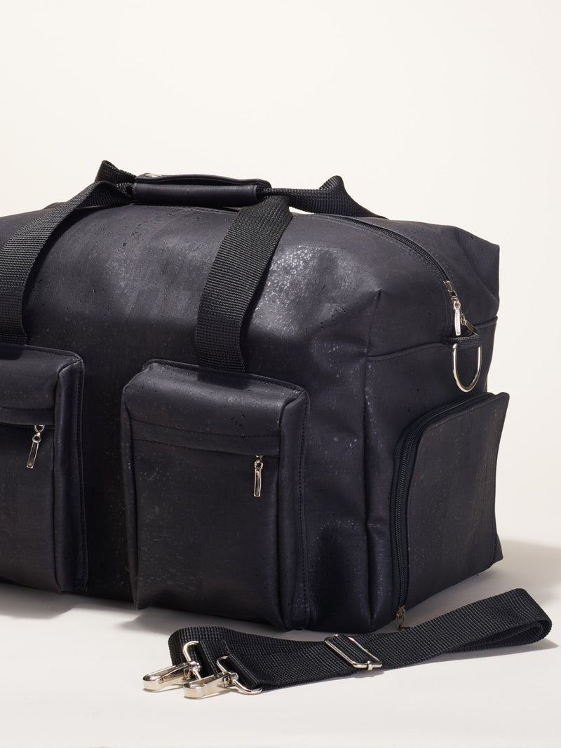 Travel-Ready Large Duffel Travel Bags Tiradia Cork Black 