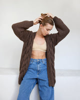 Twisted Erik Wool Cardigan Cardigans + Sweaters The Knotty Ones XS Dark Earth 