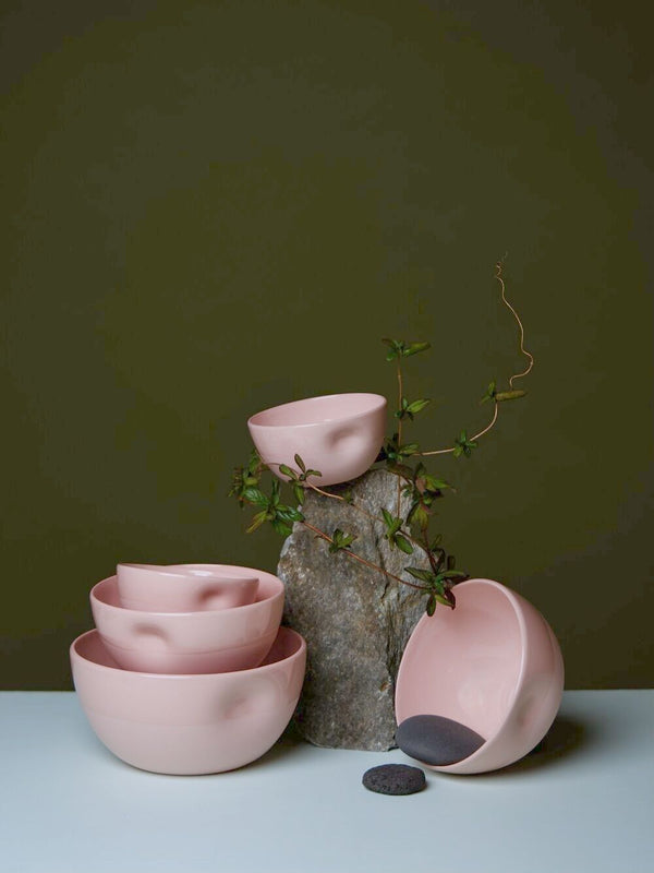Unique Porcelain Bowls Plates + Bowls Middle Kingdom Dusty Pink S 