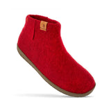 Unisex Wool Bootie Slipper with Rubber Sole Slippers Baabushka 36 Red 