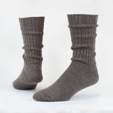 Unisex Wool Crew Socks - Single Socks Maggie's Organics L Heathered Dove 