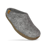 Unisex Wool Slipper with Rubber Sole Slippers Baabushka 36 Light Gray 