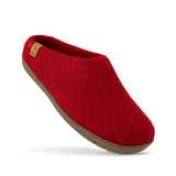Unisex Wool Slipper with Rubber Sole Slippers Baabushka 36 Red 