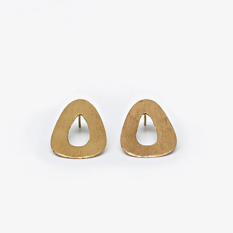Upcycled Brass Open Drop Earrings Earrings Nisolo 