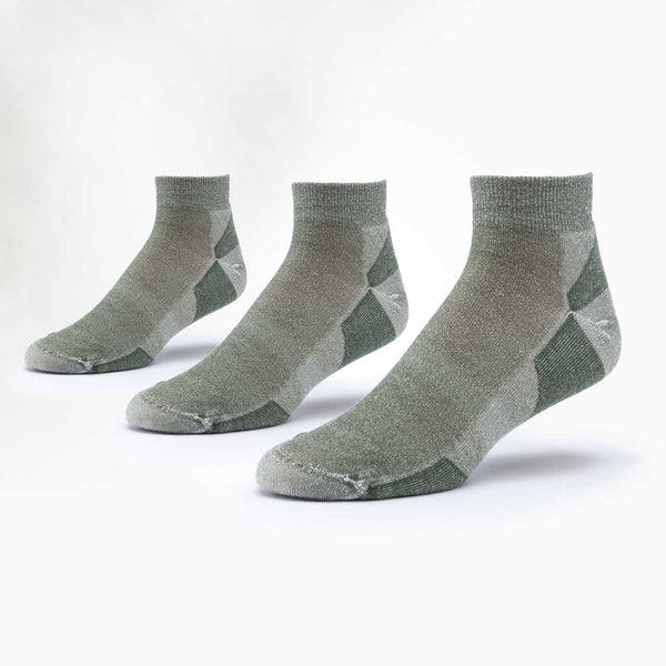 Urban Hiker Unisex Wool Ankle Socks - 3 Pack Socks Maggie's Organics M Green 