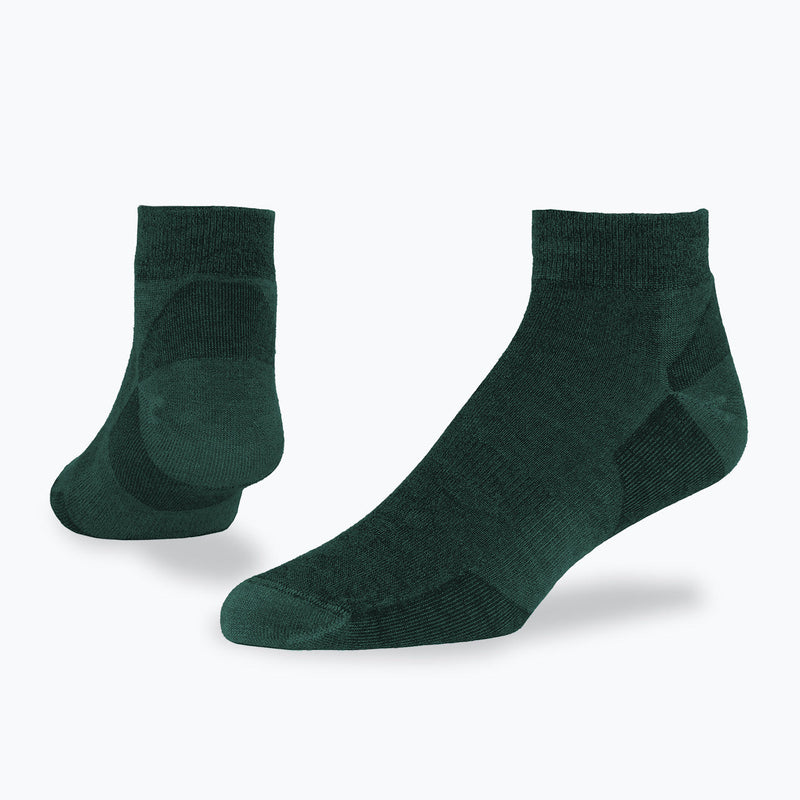 Urban Hiker Unisex Wool Ankle Socks - Single Socks Maggie's Organics M Dark Green 