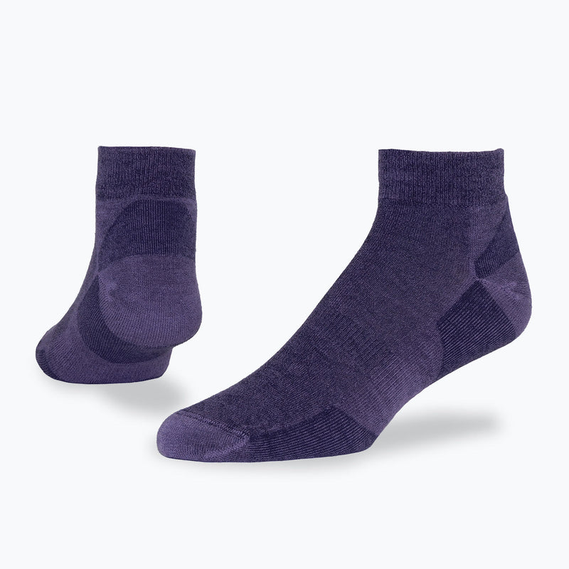 Urban Hiker Unisex Wool Ankle Socks - Single Socks Maggie's Organics M Dark Purple 