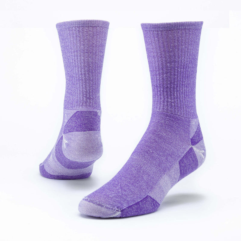 Urban Hiker Unisex Wool Crew Socks - 3 Pack Socks Maggie's Organics M Light Purple 