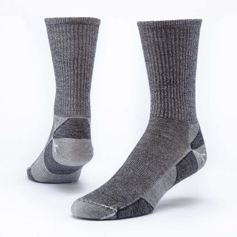 Urban Hiker Unisex Wool Crew Socks - Single Socks Maggie's Organics L Light Black 