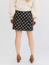 Val Floral Stamp Mini Skirt Skirts Mata Traders 