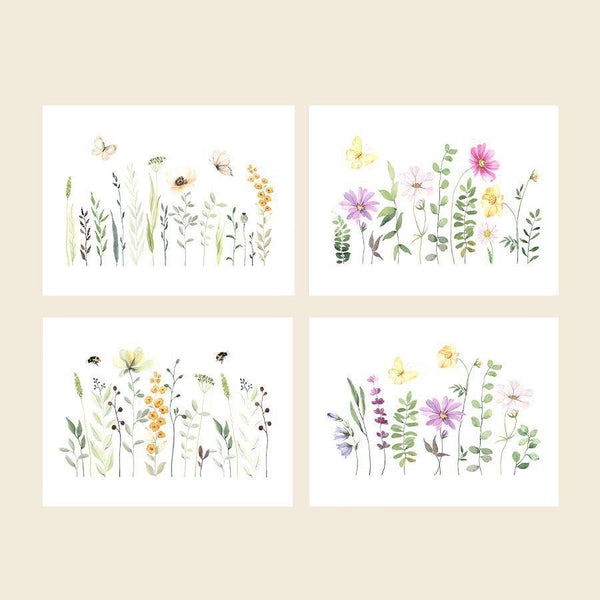 Watercolor Gardens Plantable Cards - 8 Pack Greeting Cards Cute Root 