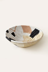 White Abstract Form Plateau Basket Baskets Indego Africa 