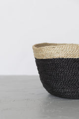 Will & Atlas Jute Bowl - Charcoal with Natural Trim Home Decor Will & Atlas 