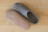 Women's Kyrgies Slippers with All Natural Molded Sole and High Back in Gray Natural Soles Kyrgies 