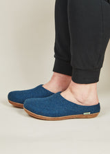 Women's Low Back and Molded Sole Slippers - Navy Women's Shoes Kyrgies 