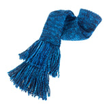 Women's Oversized Merino Wool Tassel Scarf Scarves Baabushka Midnight Blue 