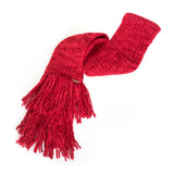 Women's Oversized Merino Wool Tassel Scarf Scarves Baabushka Red Delicious 