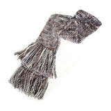 Women's Oversized Merino Wool Tassel Scarf Scarves Baabushka Smoky Pearl 