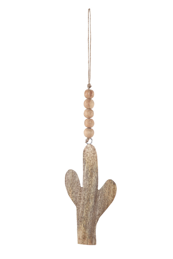 Wooden Cactus Ornament Ornaments Casa Amarosa 