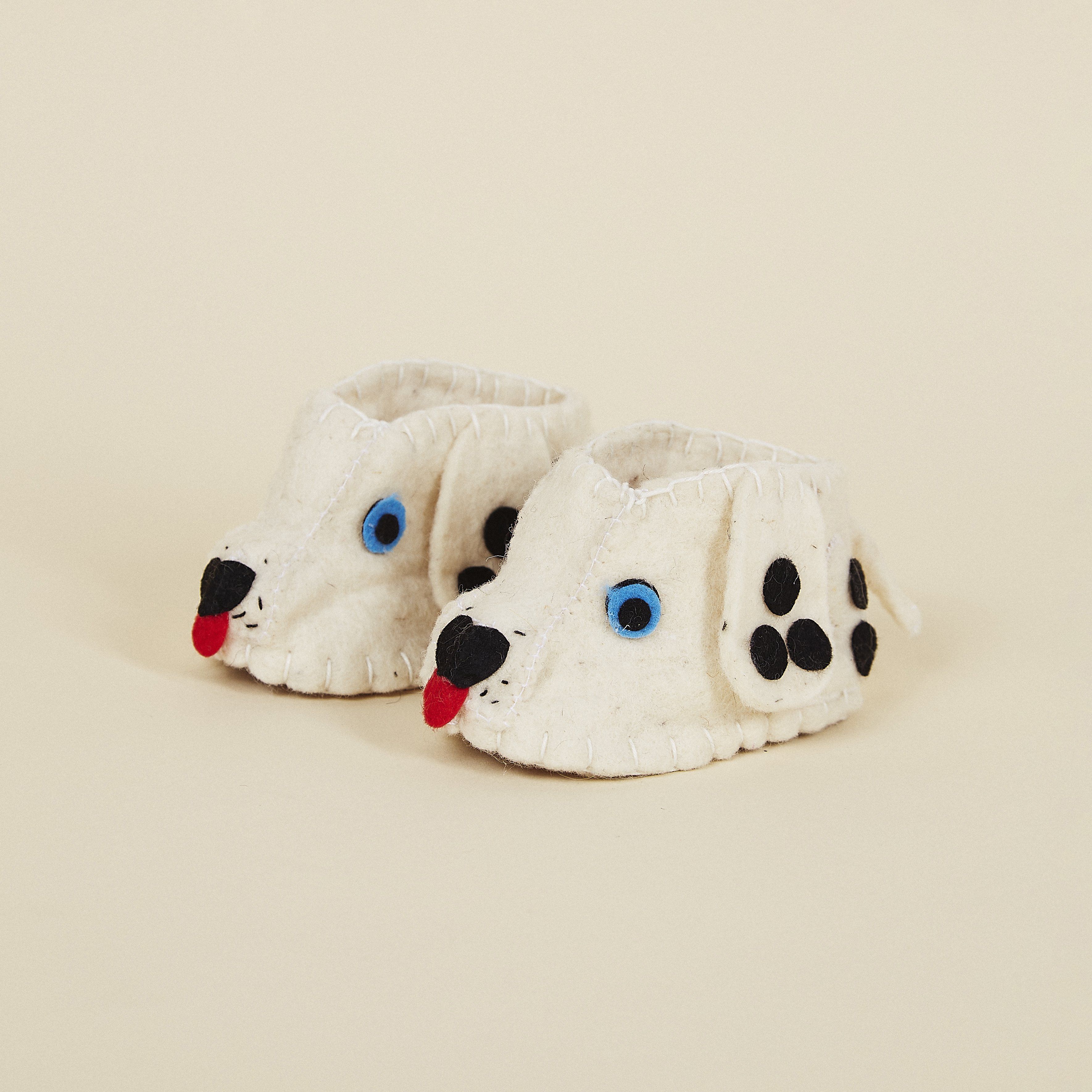 Wool Baby Booties - Dalmatian | Made Trade