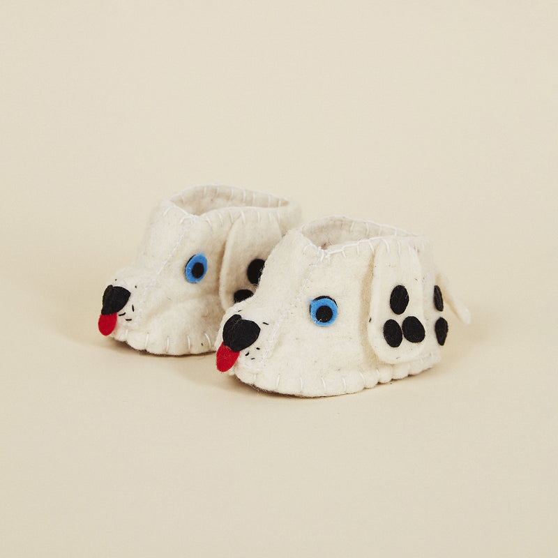 Wool Baby Booties - Dalmatian Baby Booties Silk Road Bazaar 