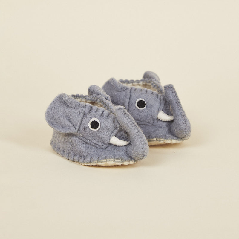Wool Baby Booties - Elephant Baby Booties Silk Road Bazaar 