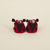 Wool Baby Booties - Ladybug Baby Booties Silk Road Bazaar 
